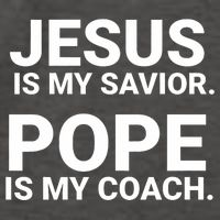 Jesus Is My Savior Pope Is My Coach Vector Backpack