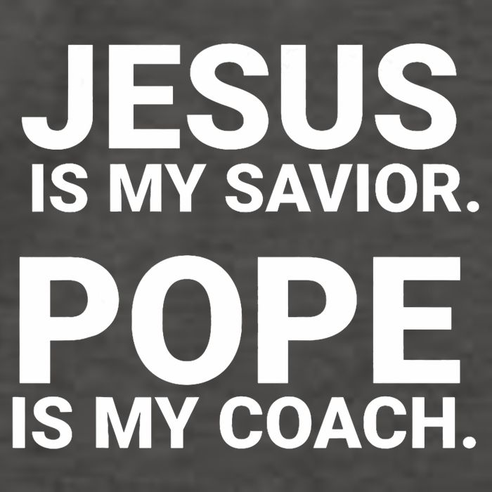 Jesus Is My Savior Pope Is My Coach Vector Backpack