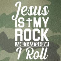 Jesus Is My Rock And That's How I Roll Legacy Tie Dye Trucker Hat