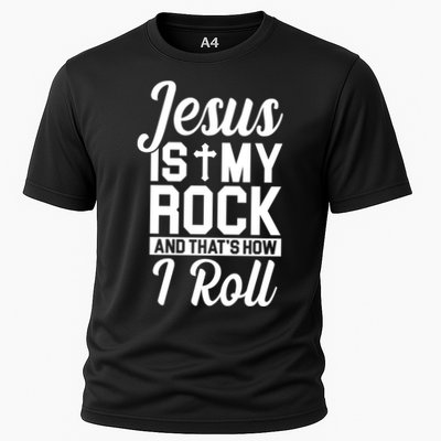 Jesus Is My Rock And That's How I Roll Performance Shirt