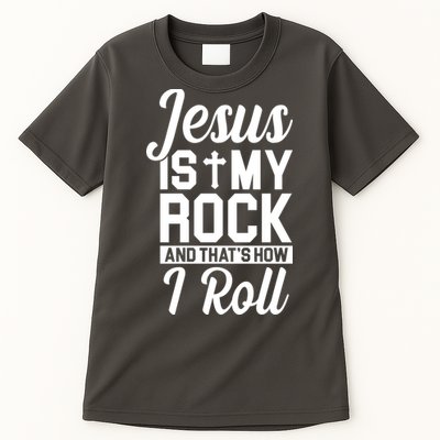Jesus Is My Rock And That's How I Roll Tall T-Shirt