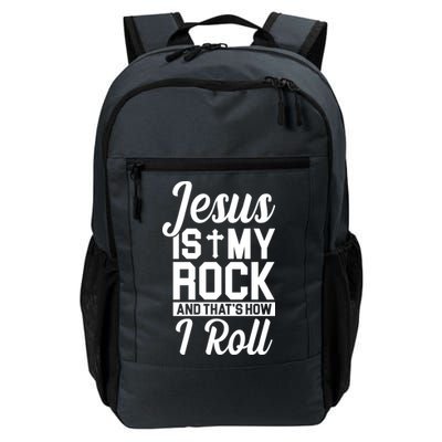 Jesus Is My Rock And That's How I Roll Backpack
