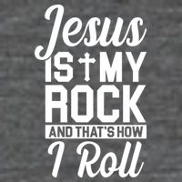 Jesus Is My Rock And That's How I Roll Flat Bill Trucker Hat