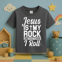 Jesus Is My Rock And That's How I Roll Toddler T-Shirt