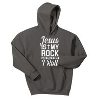 Jesus Is My Rock And That's How I Roll Kids Hoodie