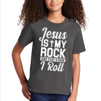 Jesus Is My Rock And That's How I Roll Kids T-Shirt