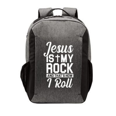 Jesus Is My Rock And That's How I Roll Vector Backpack