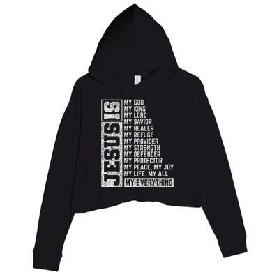 Jesus Is My Everything Jesus Crop Fleece Hoodie