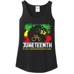 Juneteenth Is My Independence Day Black Black Queen Ladies Essential Tank