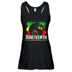 Juneteenth Is My Independence Day Black Black Queen Ladies Essential Flowy Tank