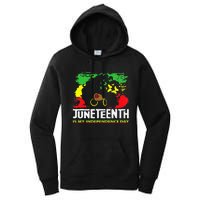 Juneteenth Is My Independence Day Black Black Queen Women's Pullover Hoodie