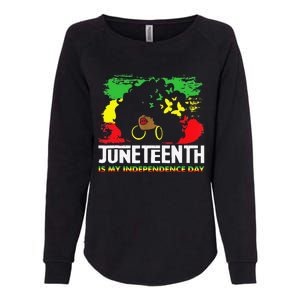 Juneteenth Is My Independence Day Black Black Queen Womens California Wash Sweatshirt