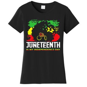 Juneteenth Is My Independence Day Black Black Queen Women's T-Shirt