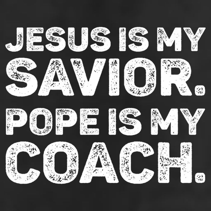 Jesus Is My Savior Pope Is My Coach Religious Quote Golf Towel