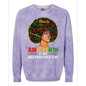 Juneteenth Is My Independence Day Black Pride Melanin Colorblast Crewneck Sweatshirt