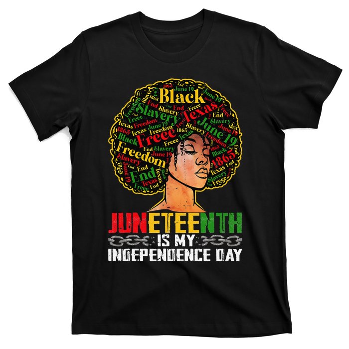 Juneteenth Is My Independence Day Black Pride Melanin T-Shirt