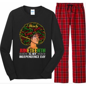 Juneteenth Is My Independence Day Black Pride Melanin Long Sleeve Pajama Set