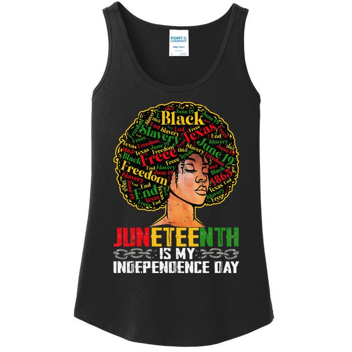 Juneteenth Is My Independence Day Black Pride Melanin Ladies Essential Tank