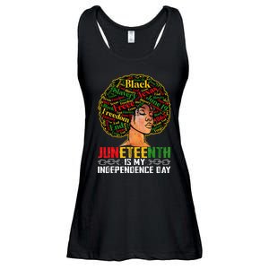 Juneteenth Is My Independence Day Black Pride Melanin Ladies Essential Flowy Tank