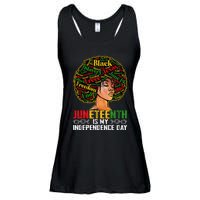 Juneteenth Is My Independence Day Black Pride Melanin Ladies Essential Flowy Tank