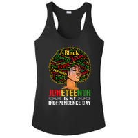 Juneteenth Is My Independence Day Black Pride Melanin Ladies PosiCharge Competitor Racerback Tank