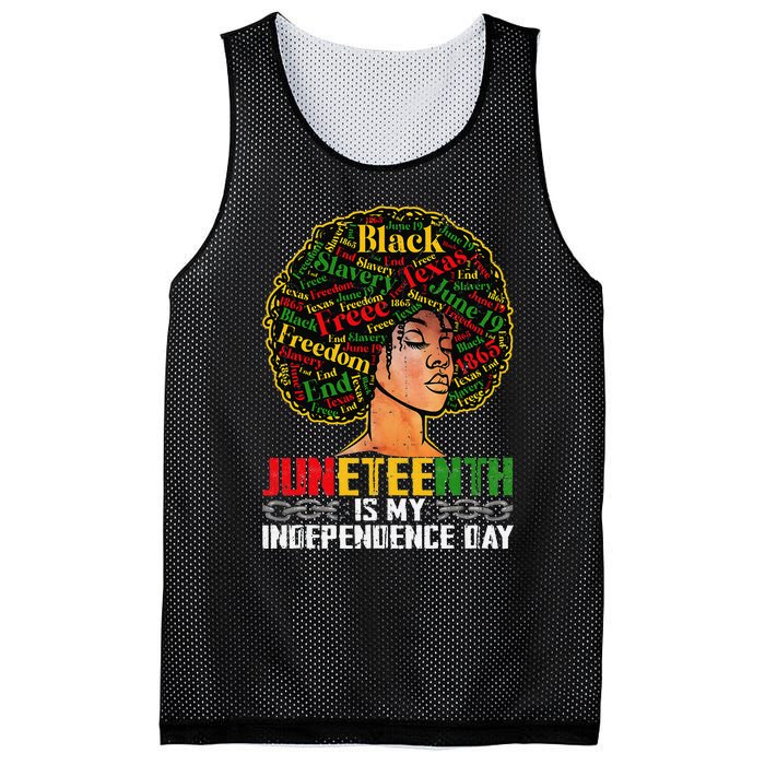 Juneteenth Is My Independence Day Black Pride Melanin Mesh Reversible Basketball Jersey Tank