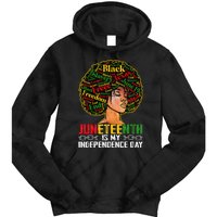 Juneteenth Is My Independence Day Black Pride Melanin Tie Dye Hoodie