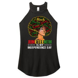 Juneteenth Is My Independence Day Black Pride Melanin Women's Perfect Tri Rocker Tank