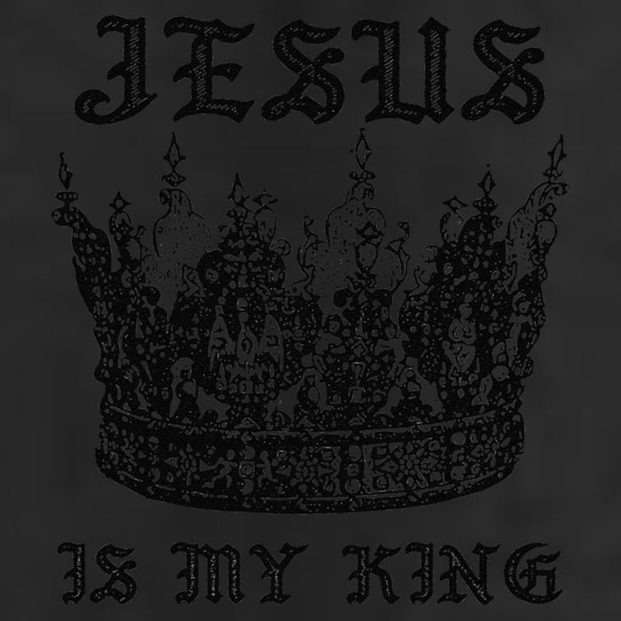 Jesus Is My King Funny Saying Christian Bible Faith 7 Panel Mesh Trucker Snapback Hat