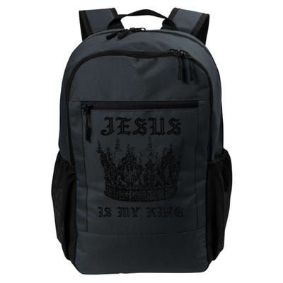 Jesus Is My King Funny Saying Christian Bible Faith Daily Commute Backpack