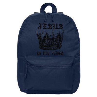 Jesus Is My King Funny Saying Christian Bible Faith 16 in Basic Backpack