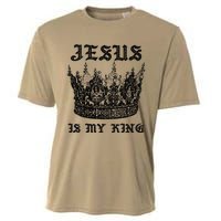 Jesus Is My King Funny Saying Christian Bible Faith Cooling Performance Crew T-Shirt