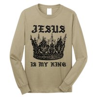 Jesus Is My King Funny Saying Christian Bible Faith Long Sleeve Shirt