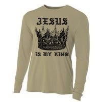 Jesus Is My King Funny Saying Christian Bible Faith Cooling Performance Long Sleeve Crew