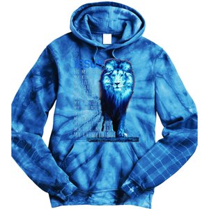 Jesus Is My God King My Lord My Savior Blue Lion Christian Tie Dye Hoodie