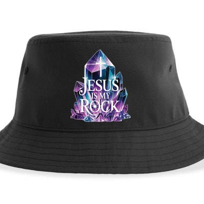 Jesus Is My Rock Religious Christian Biblical Sustainable Bucket Hat