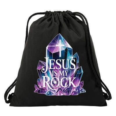 Jesus Is My Rock Religious Christian Biblical Drawstring Bag
