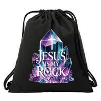 Jesus Is My Rock Religious Christian Biblical Drawstring Bag