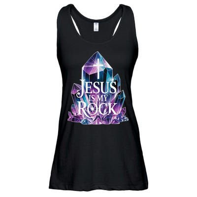 Jesus Is My Rock Religious Christian Biblical Ladies Essential Flowy Tank