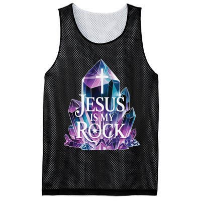 Jesus Is My Rock Religious Christian Biblical Mesh Reversible Basketball Jersey Tank