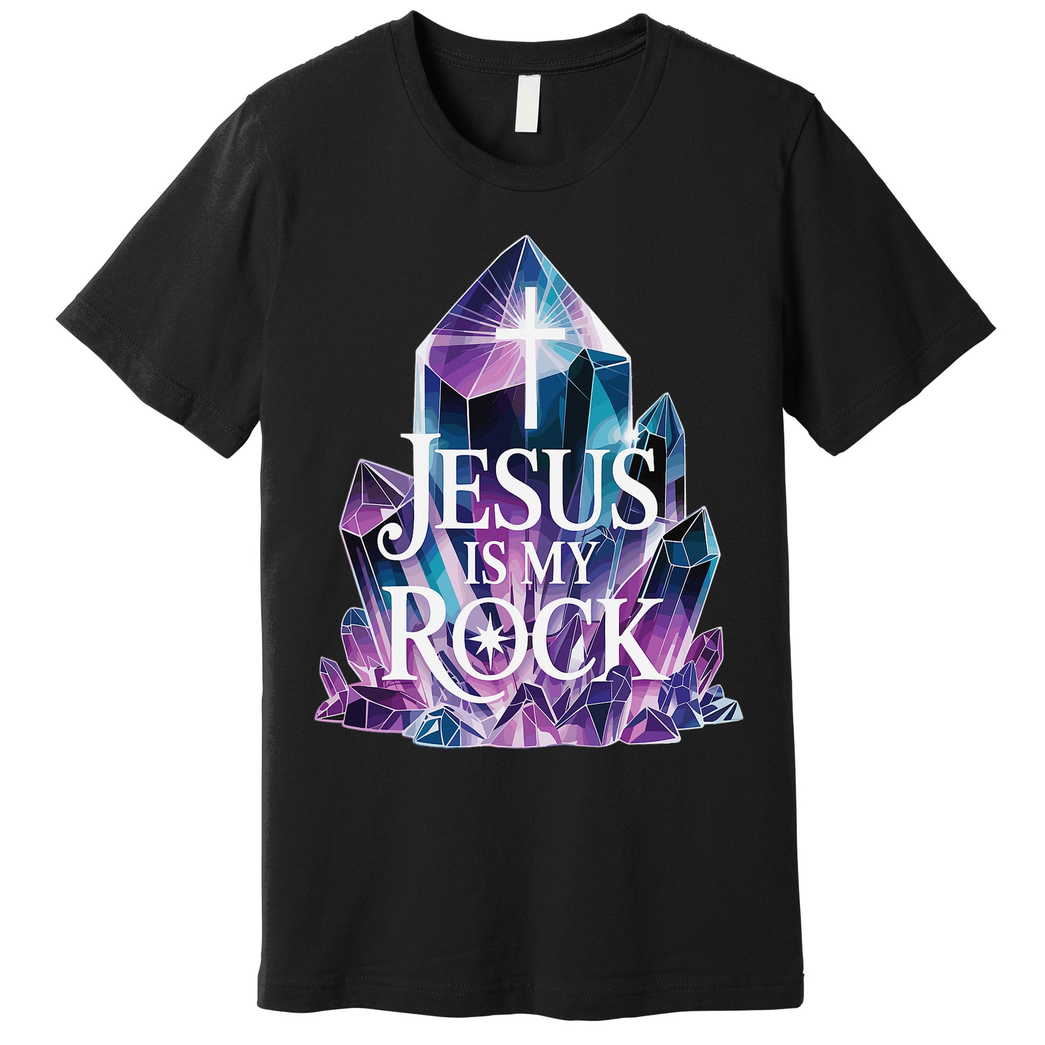Jesus Is My Rock Religious Christian Biblical Premium T-Shirt