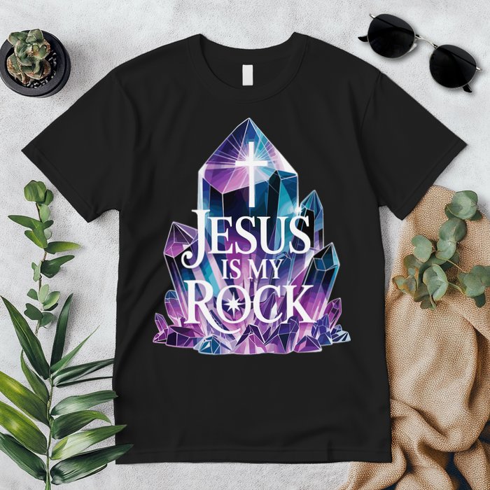 Jesus Is My Rock Religious Christian Biblical Premium T-Shirt