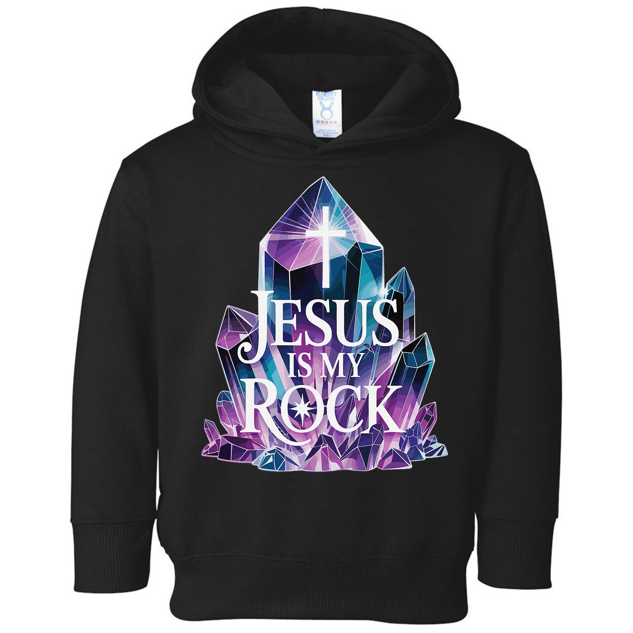 Jesus Is My Rock Religious Christian Biblical Toddler Hoodie