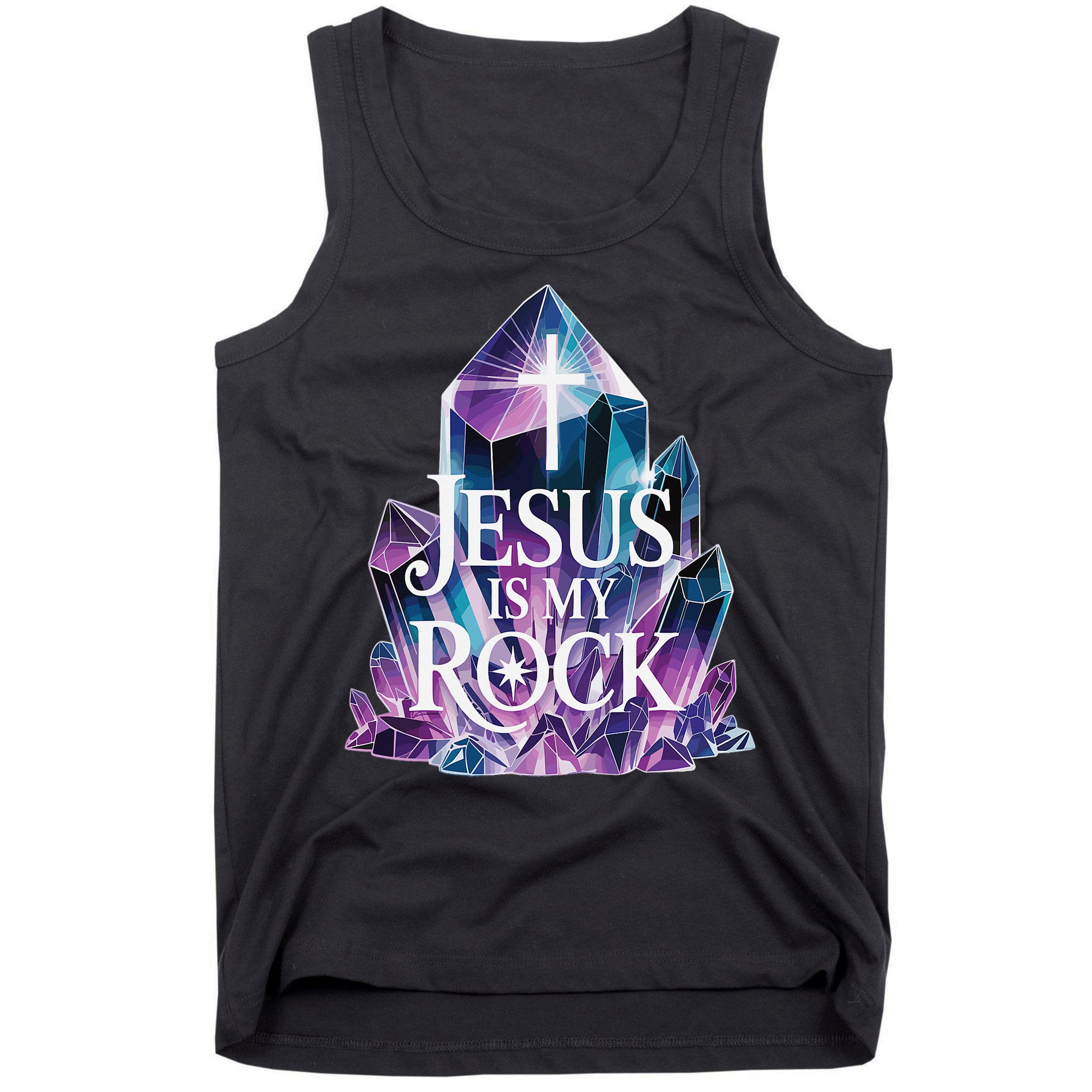 Jesus Is My Rock Religious Christian Biblical Tank Top