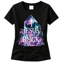 Jesus Is My Rock Religious Christian Biblical Womens T-Shirt