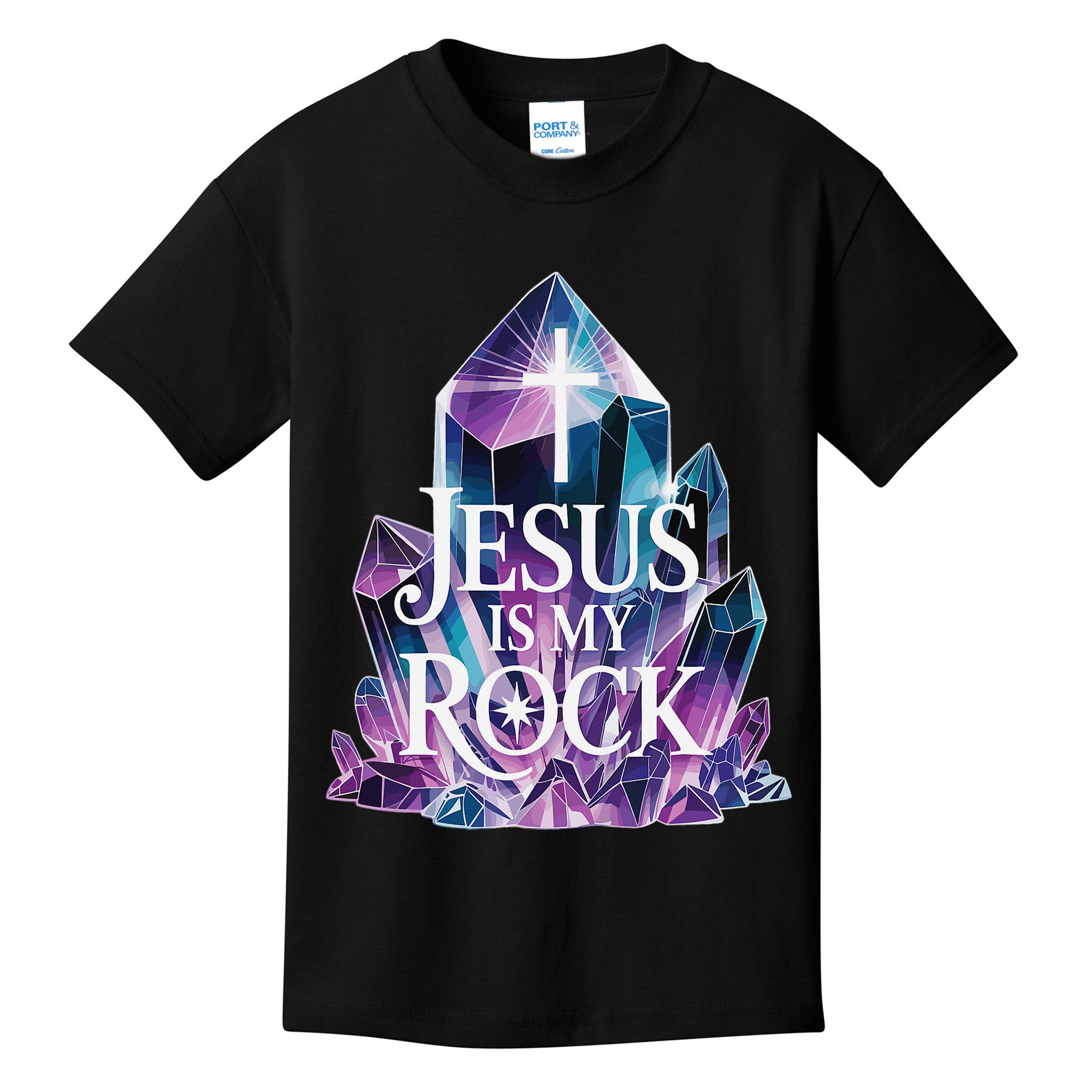Jesus Is My Rock Religious Christian Biblical Kids T-Shirt