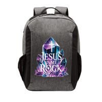 Jesus Is My Rock Religious Christian Biblical Vector Backpack