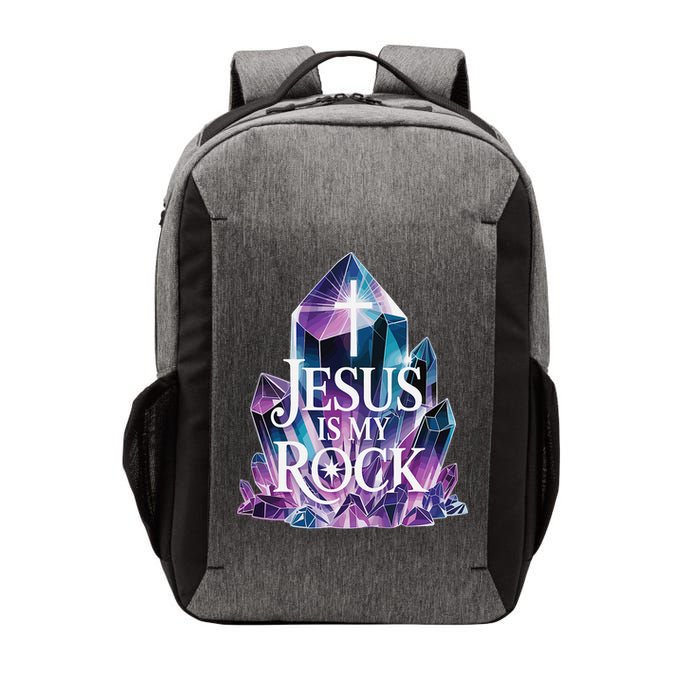 Jesus Is My Rock Religious Christian Biblical Vector Backpack