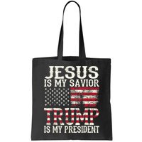 Jesus Is My Savior Trump Is My President 2024 Christian Bag