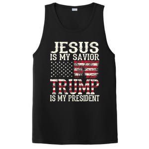 Jesus Is My Savior Trump Is My President 2024 Christian PosiCharge Competitor Tank